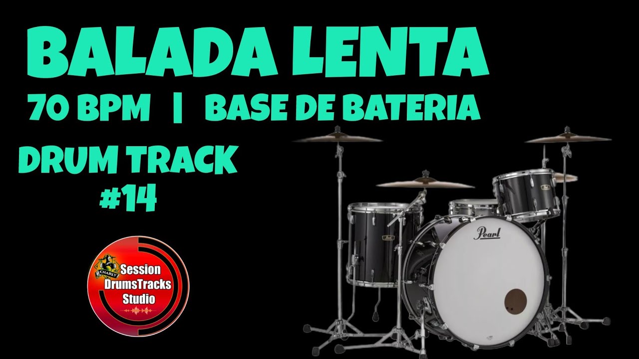 Base De Bateria Balada Lenta 70 bpm | Ideal para Componer, Improvisar o Practicar