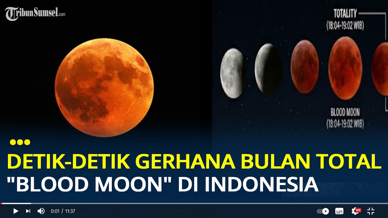 Detik-detik Penampakan Gerhana Bulan Total 3 Maret 2026, Warga Gelar Shalat Gerhana