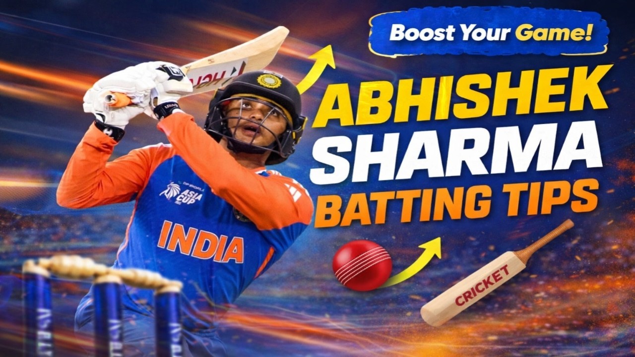 Abhishek Sharma Batting Tips 🔥 | Secret Power Hitting Technique Explained | Play Like a Pro