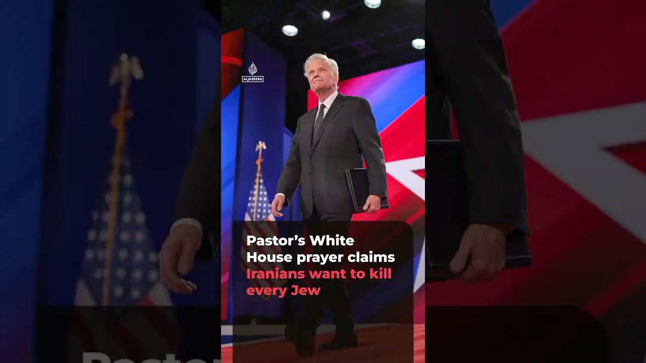 Pastor&rsquo;s White House prayer claims Iranians seek death of all Jews | AJ #shorts
