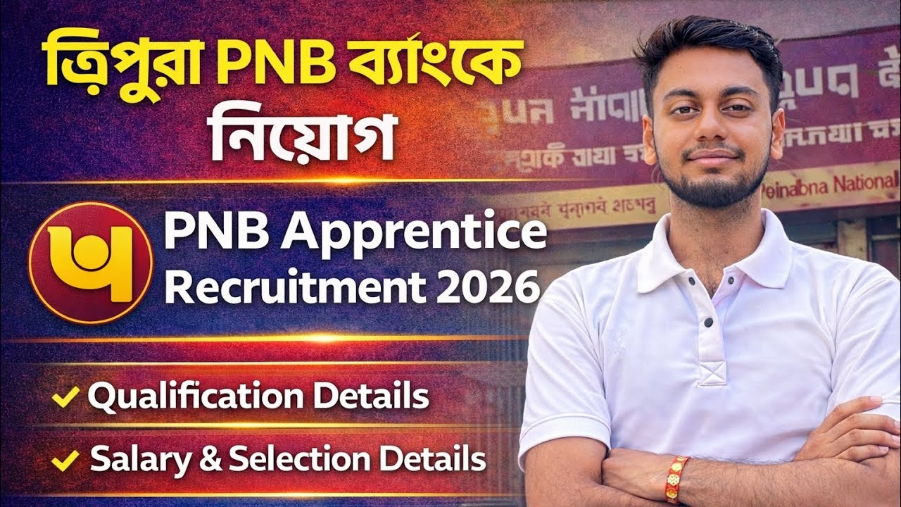 ত্রিপুরা PNB ব্যাংকে নিয়োগ | PNB Apprentice Recruitment 2026 | Today tripura job news 2026 | pnb