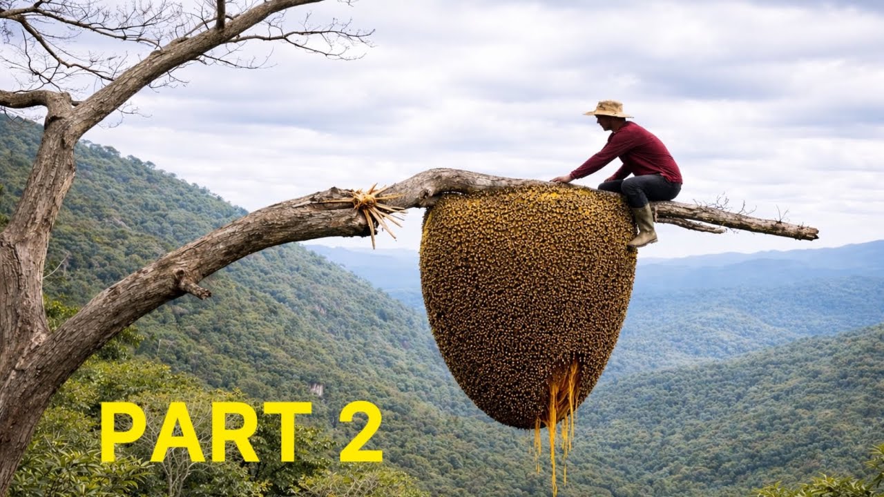 A Dramatic Wild Honey Hunt – Bees Swarming with No Way Back | Part 2
