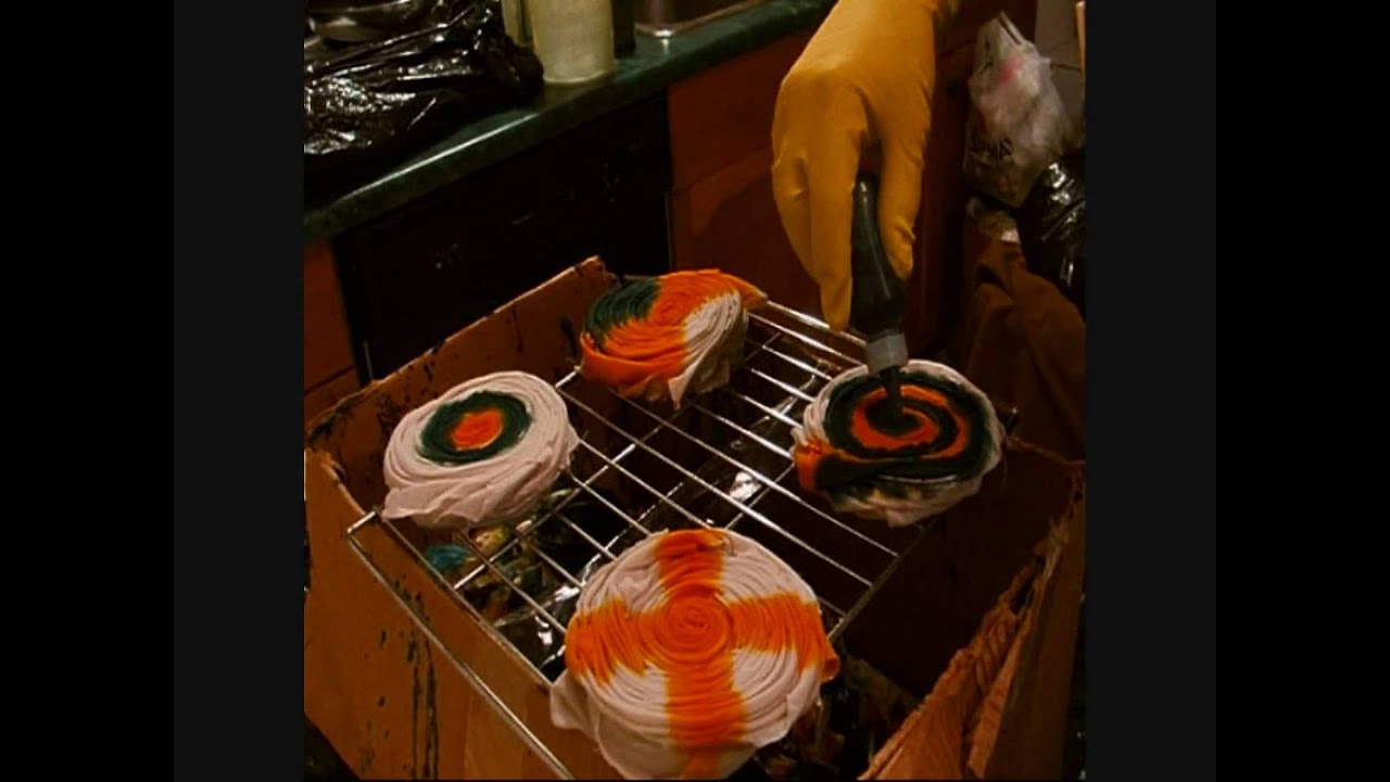 Tie Dye; Dye Application Techniques (4 different ways to dye the same spiral spin)