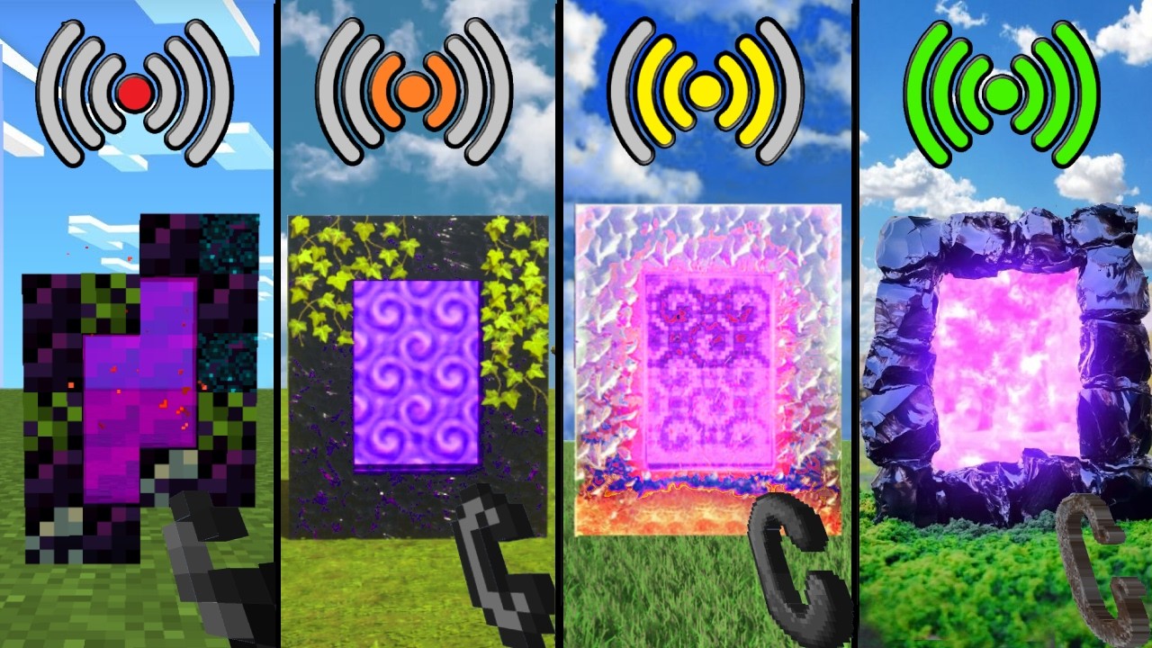 Nether Portals with Different Wi-Fi in Minecraft Experiment