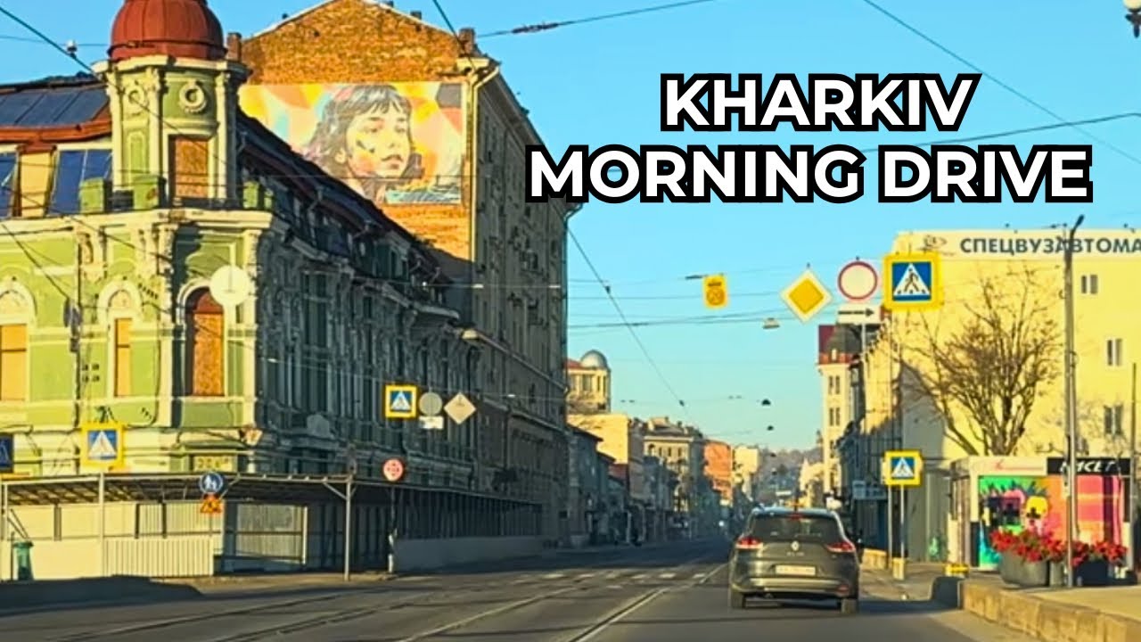 Relaxing Morning Drive Through Kharkiv | Empty City Streets POV 4K Ukraine