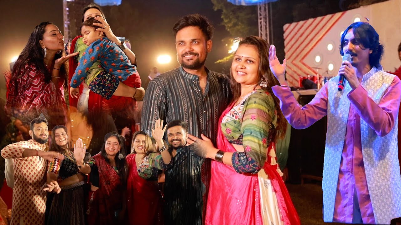 @AdityaGadhvi ke saath garba khelne Ahmedabad pohoch gaye aur kanishk ka pehla birthday hua start !