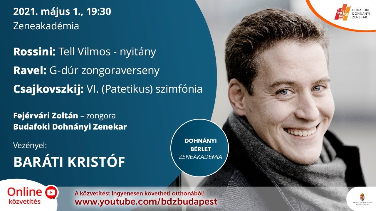INGYENES ONLINE KONCERT – ROSSINI / CSAJKOVSZKIJ / FEJÉRVÁRI / BARÁTI