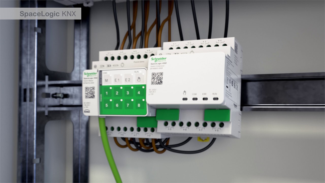 Cómo instalar actuadores SpaceLogic KNX Máster y Extensión