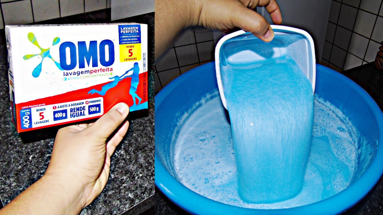 COMO FAZER OMO LAVAGEM PERFEITA LÍQUIDO SUPER FÁCIL E ECONOMICO/ RENDE 7,500ML