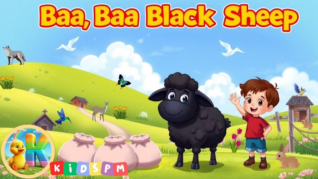 Baa Baa Black Sheep 🐑| Classic Nursery Rhyme for Kids