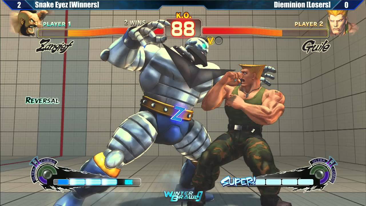 Winter Brawl 9 - USF4 - Гранд-финал - Snake Eyez (Zangief) против Dieminion (Guile)