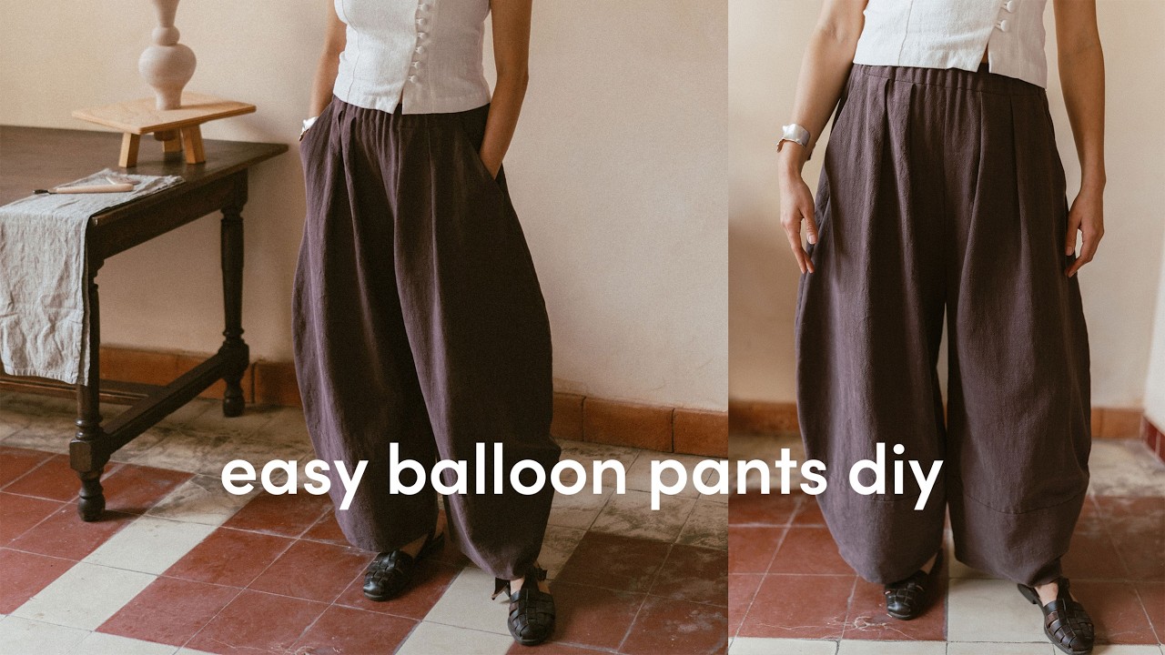 Easy Balloon Barrel Pants Tutorial  | How to sew the Nikka pants