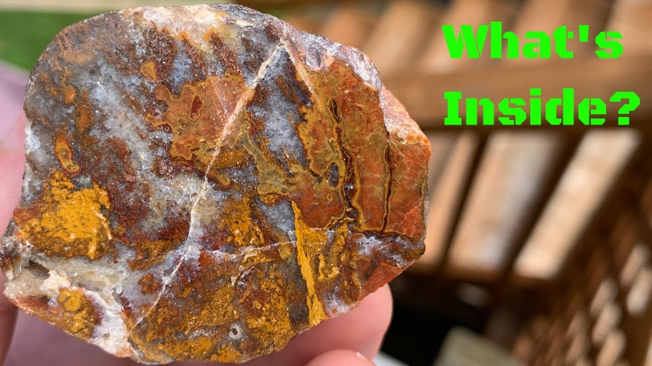 Beautiful Jasper Agate & Plume Agate | Cutting Rocks #1