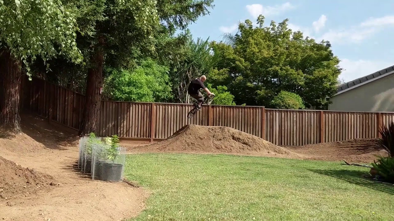 Backyard BMX Course - Dirt Jump Track and Quarter Pipe Build Progress