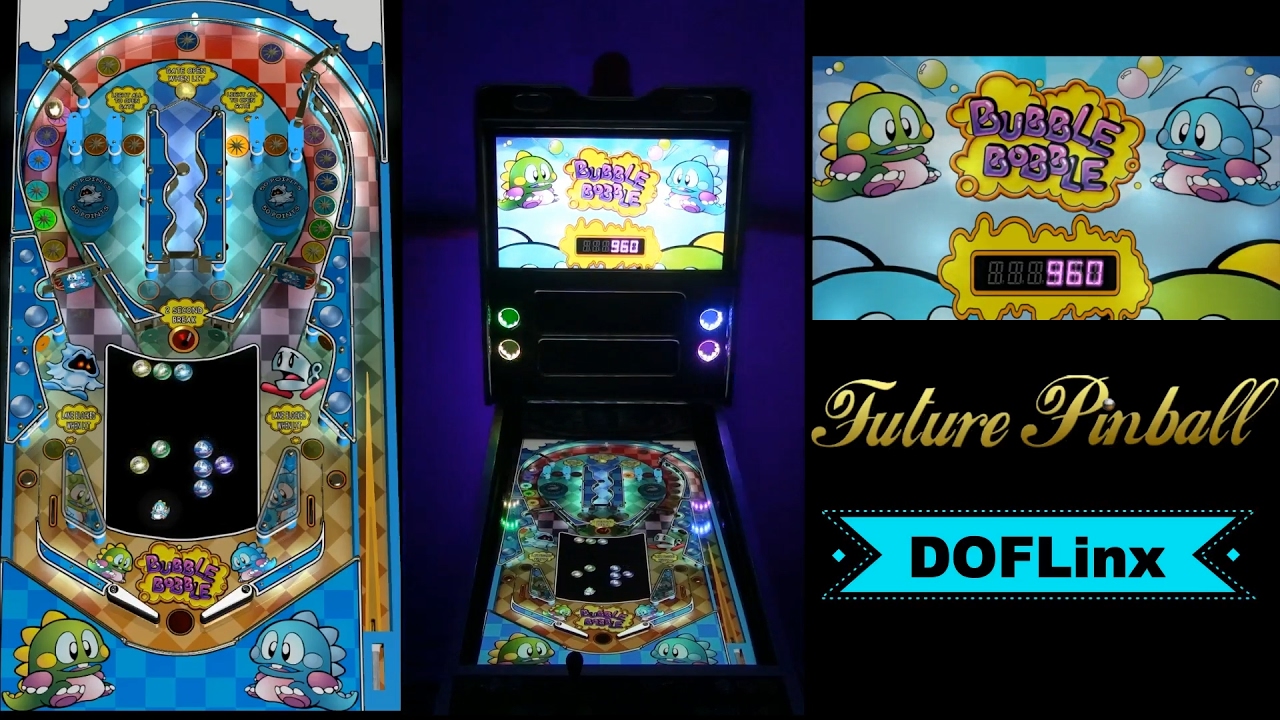 DOFLinx: Bubble Bobble (Future Pinball) cabinet feedback and lighting demo.