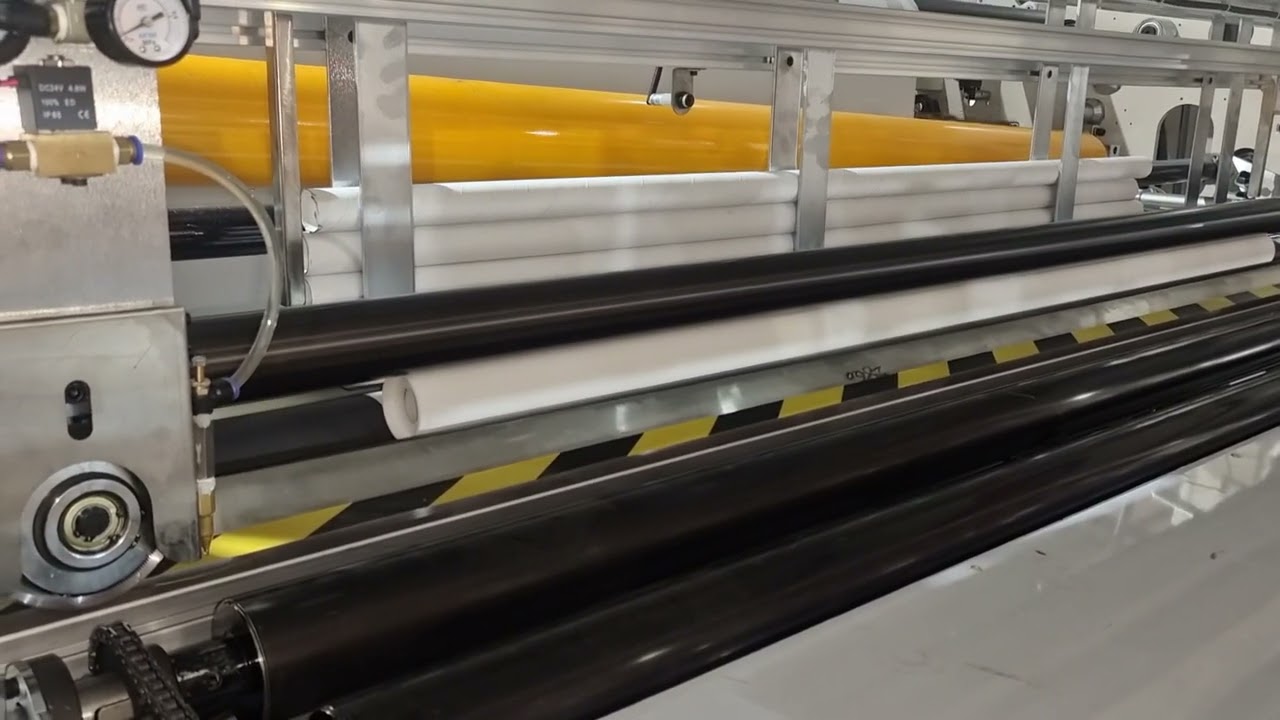 Two embossing rolls toilet tissue paper making machine
