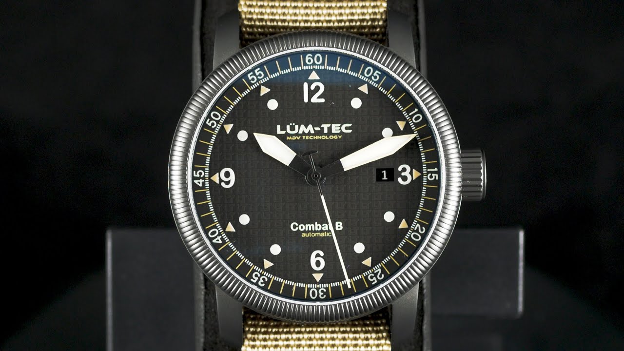 Lum-Tec Combat B51 43mm Swiss Automatic Movement Military Men's Watch WR200m LTB51