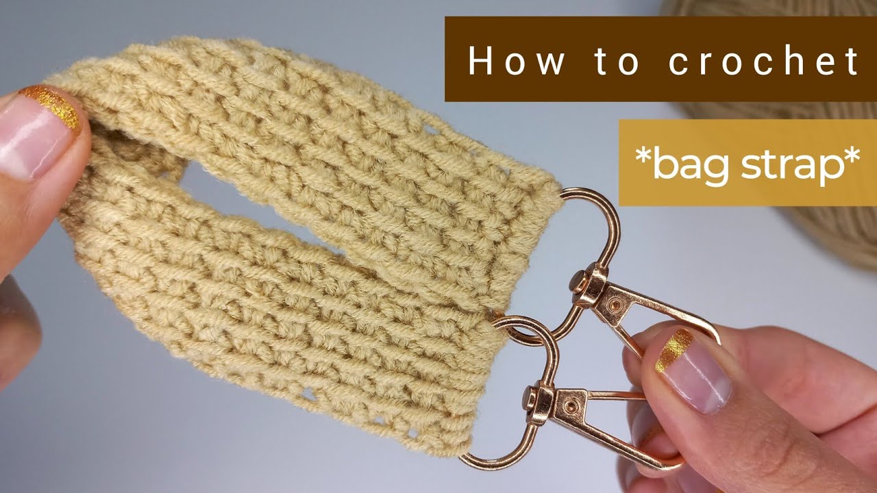 How to crochet bag strap/ Bag strap tutorial