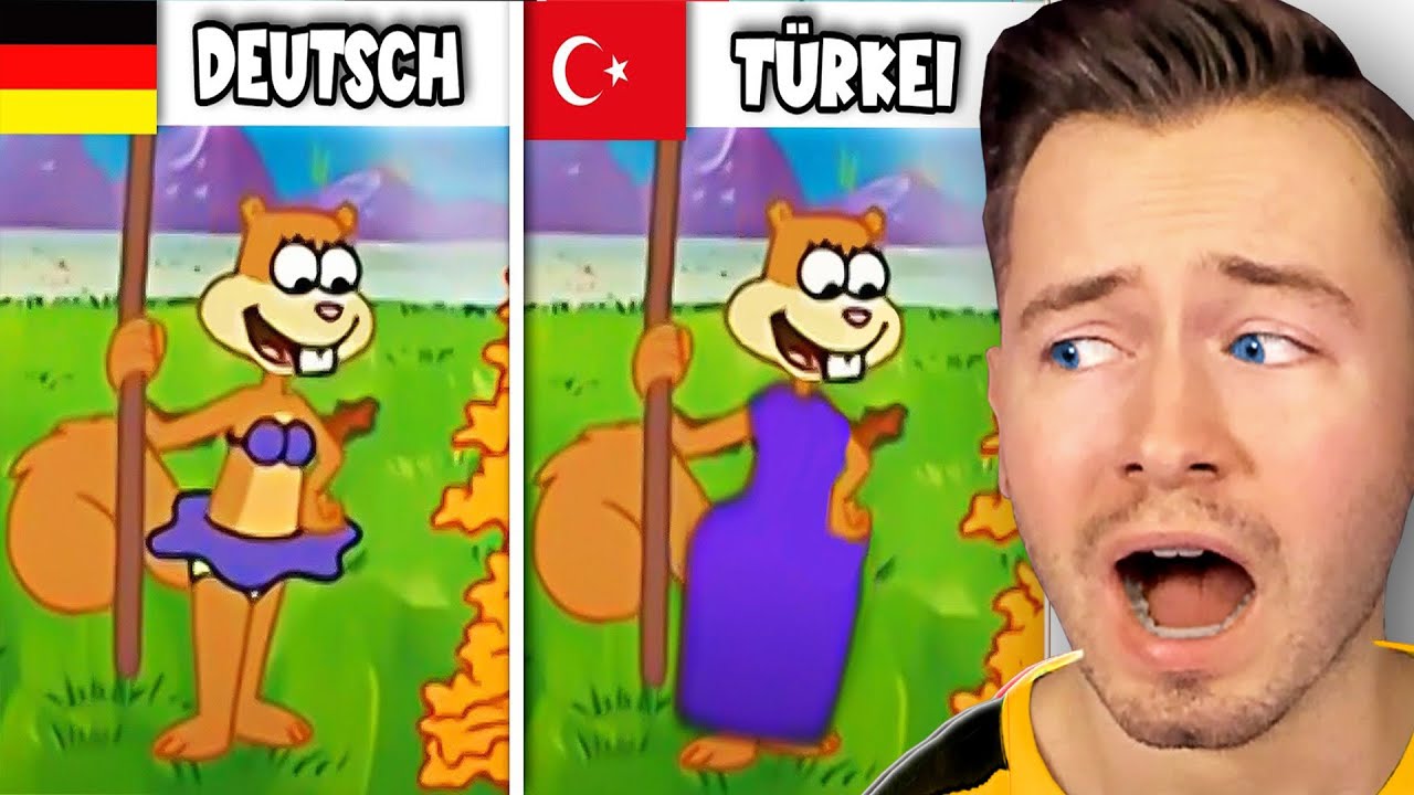 So sieht SPONGEBOB in anderen L&Auml;NDERN aus!🇩🇪🇹🇷