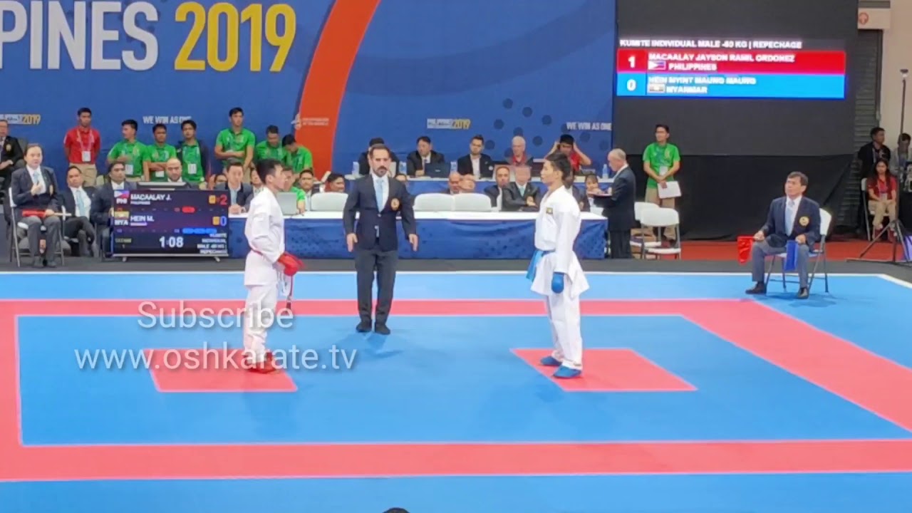 Jayson Macaalay (PHI) Vs Hein Myint Maung (MYA) - Sea Games 2019 Male Kumite -60 Kg