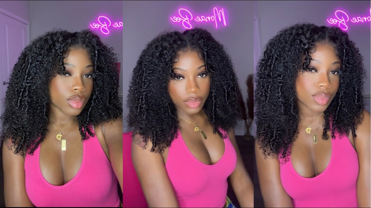 Kinky Curly 4C Natural Wig | Pre curled Edges | Julia Hair