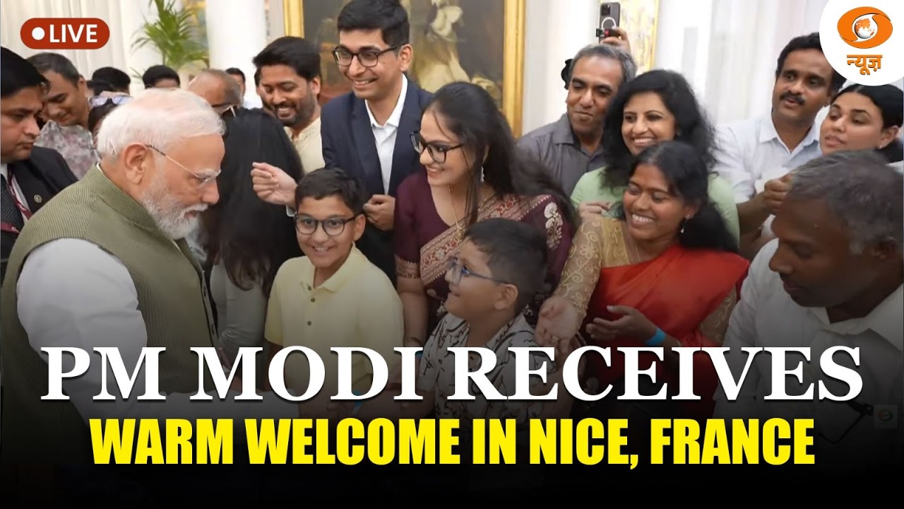 LIVE | PM Modi Receives Warm Welcome in Nice, France