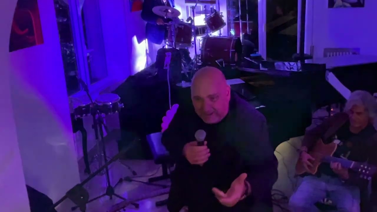 Antonino Iuorio and Tony Esposito at Villa Kostabi in Rome.