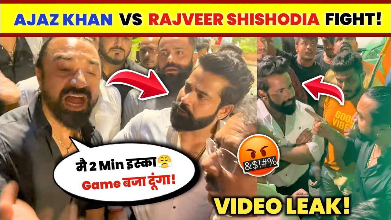 OMG!🤯 Ajaz Khan vs Rajveer Shishodia Full F!ght Video, Rajveer Shishodia Vs Ajaz Khan Controversy..