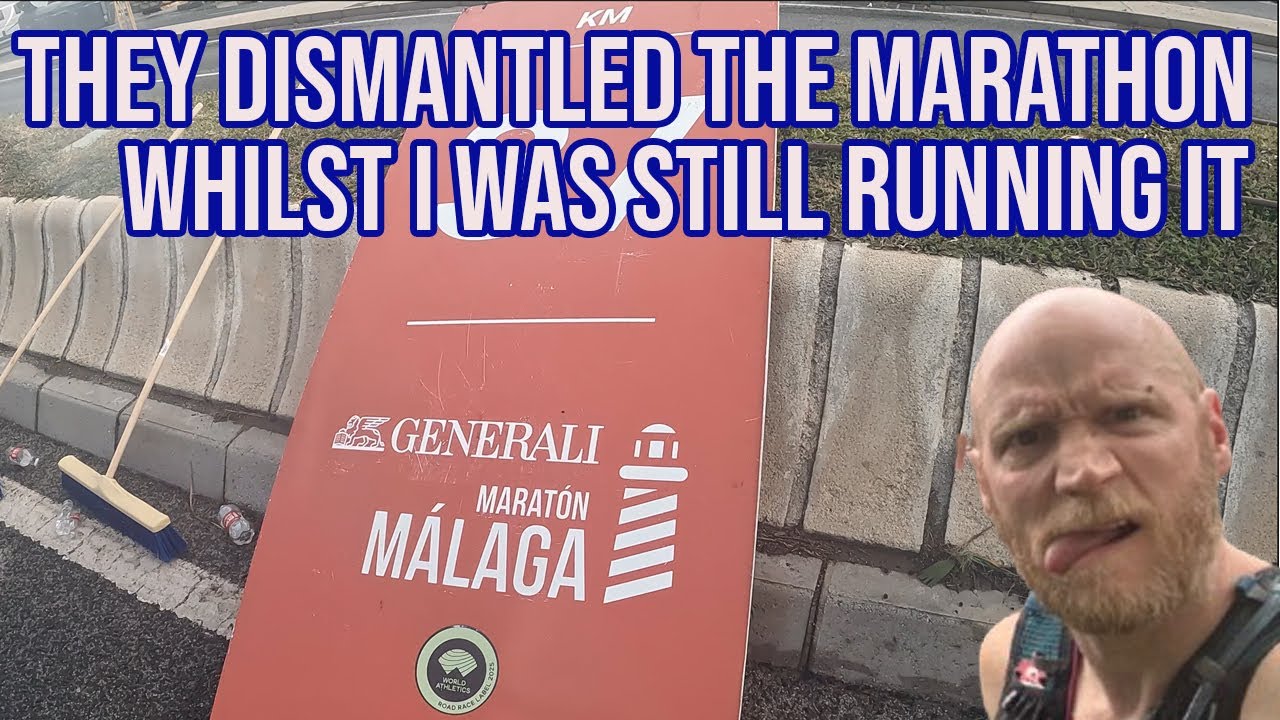 TRYING TO OUTRUN THE SWEEPER BUS!....Malaga Marathon Dec 2025