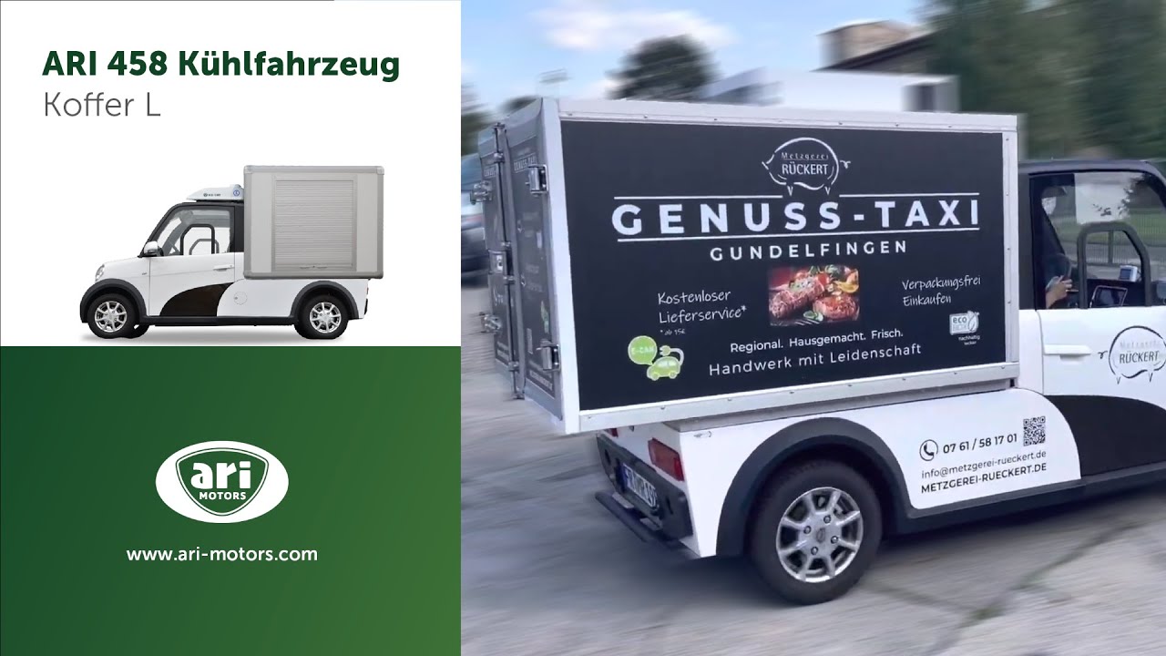 ARI 458 K&uuml;hlkoffer L Elektrotransporter mit bis zu 495 km Reichweite, 80km/h, 500kg Zulandung