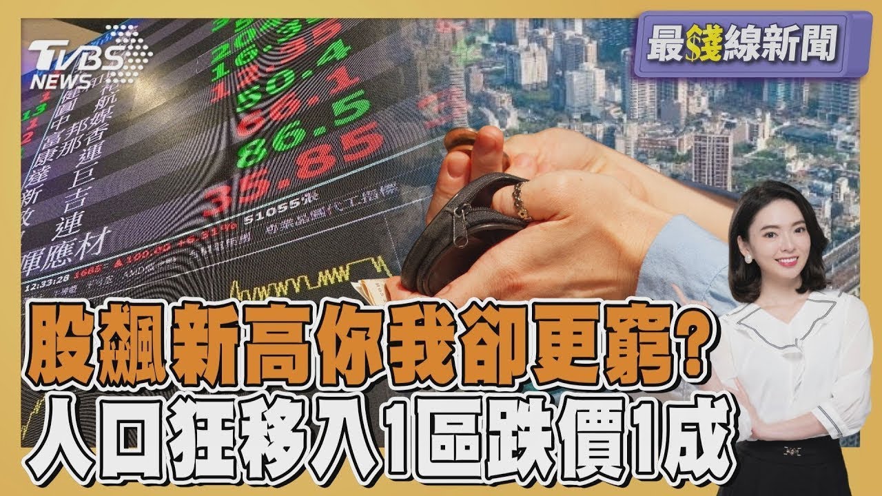 股市飆新高你我卻變窮?揭億萬富翁掠奪真相 人口狂移入10區 卻驚見1區跌價1成 20260119｜主播#張良瑜 ｜1700最錢線新聞 PODCAST｜【#金臨天下 X #TVBS新聞】
