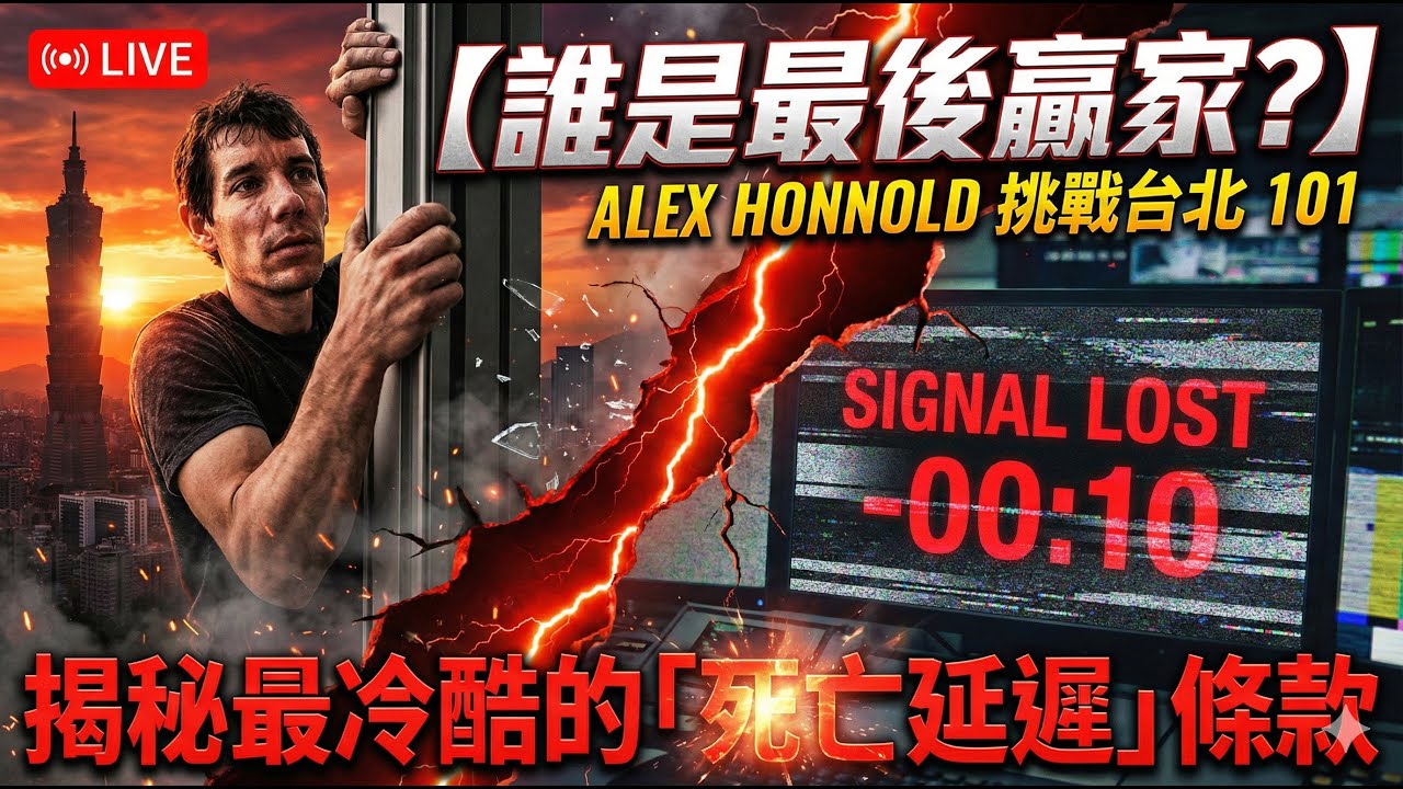 【誰是最後贏家?】Alex Honnold 挑戰台北 101：如果墜落，訊號將立即切斷！揭秘最冷酷的「死亡延遲」條款
