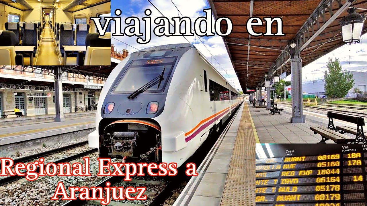 Viajando en regional express a Aranjuez, desde Chamartin. Con la UT 449
