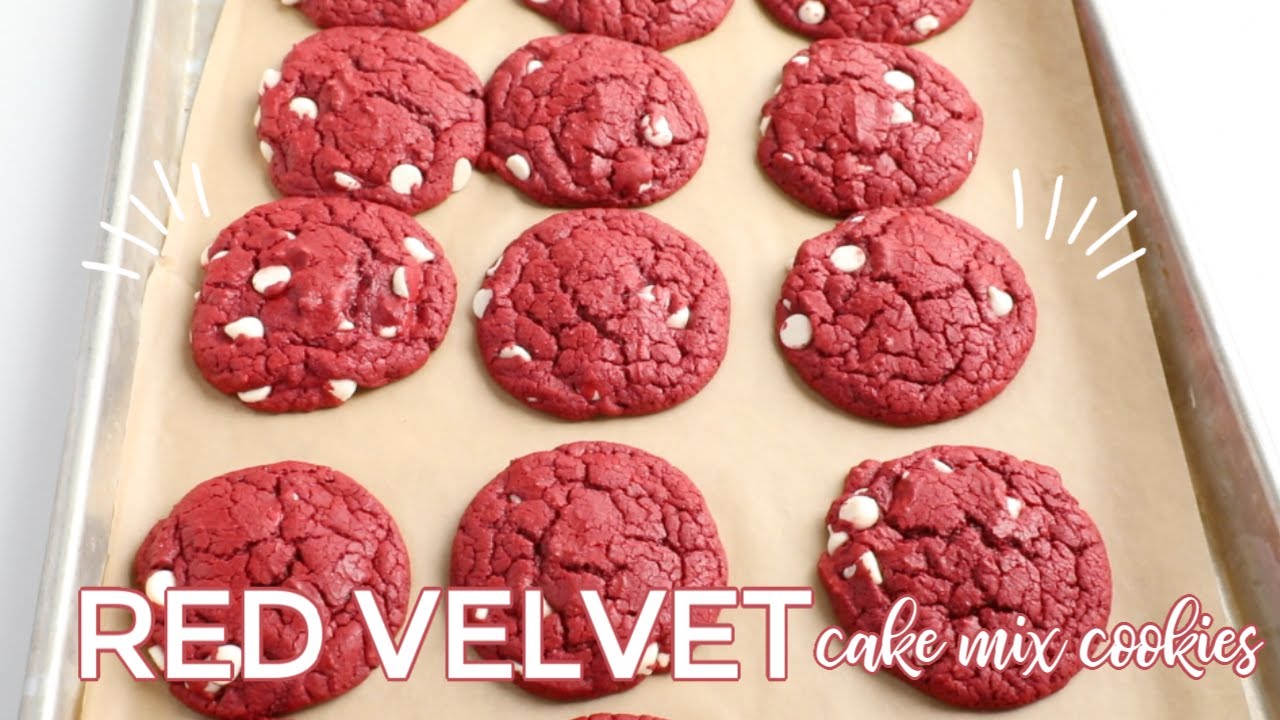 Red Velvet Cake Mix Cookies