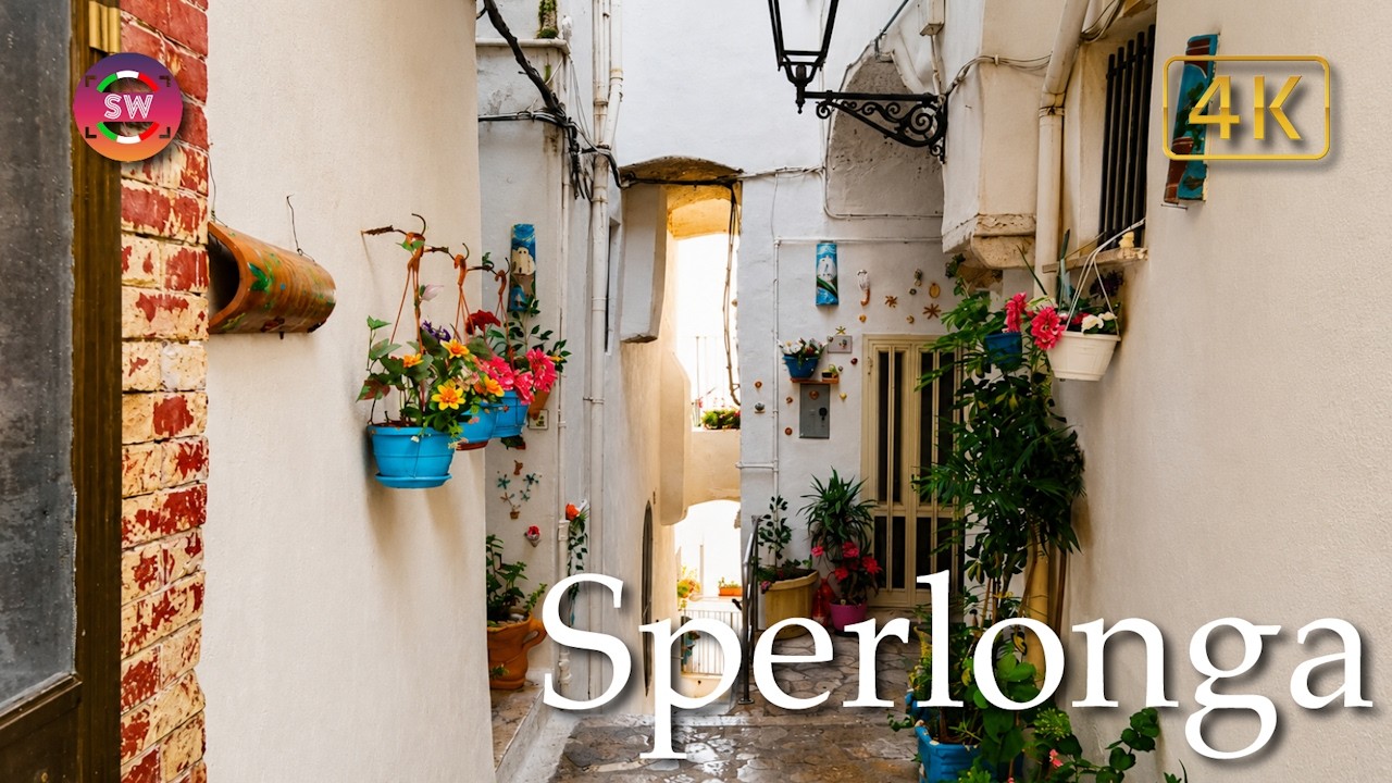 Sperlonga, Italy【Walking Tour】4K