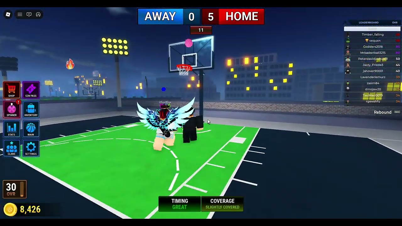 destroying player in basketball legends (HE LEFT THE GAME)