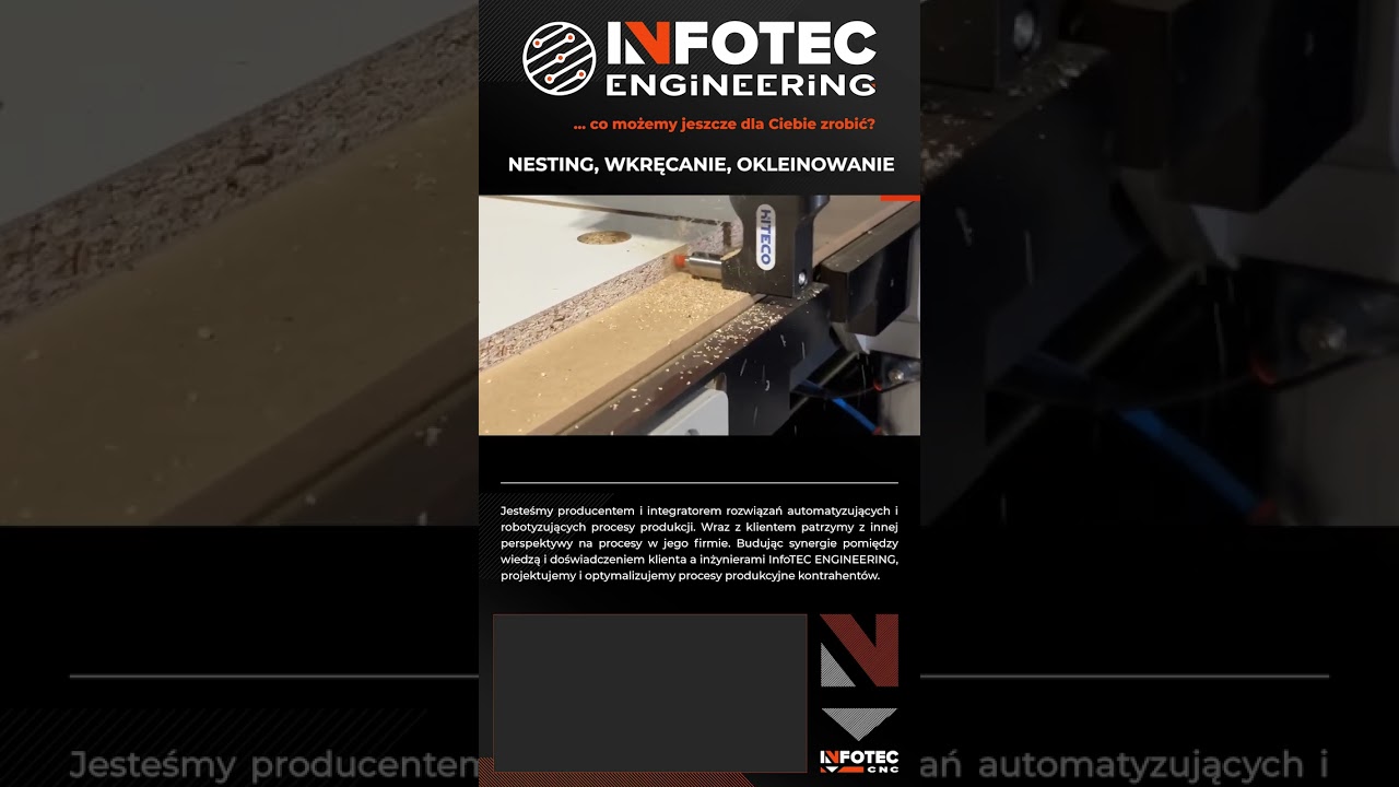 Nesting, wkręcanie, okleinowanie   #InfoTEC ENGINEERING