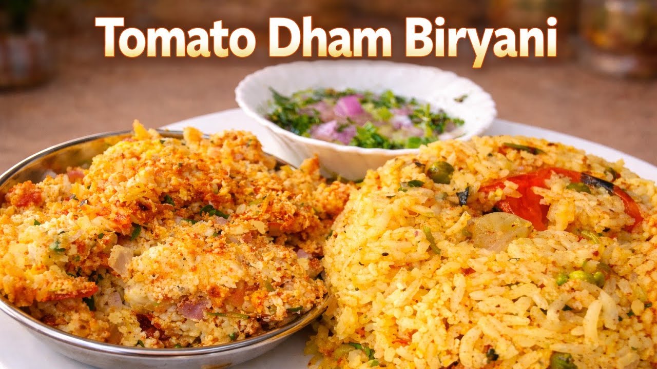 ಟೊಮ್ಯಾಟೋ ಬಿರಿಯಾನಿ ಜೊತೆ ಆಮ್ಲೆಟ್ ಒಂಚೂರು ಉಳ್ಸಲ್ಲ ನೀವು 😋
