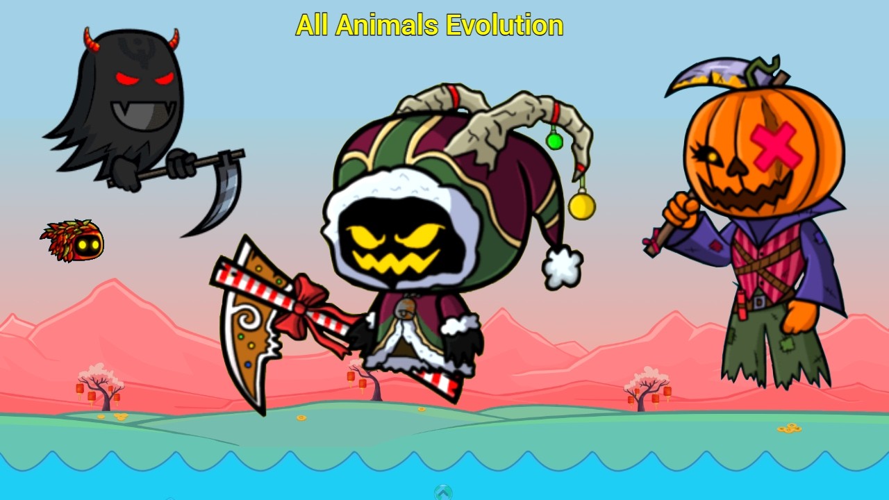 All Animals Evolution And Xmas Reaper Anarchess Pumpkin Demonic Ghostly (EvoWorld.io)