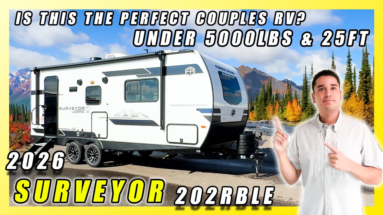 2026 SURVEYOR 202RBLE THE BEST LIGHTWEIGHT COUPLES TRAVEL TRAILER UNDER 5000LBS. ALUMINUM FRAMED RV!
