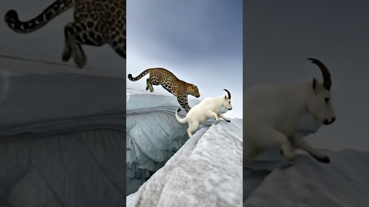 Life Leopard 🙏 Goat Ep294 #shortsvideo #goat #leopardadventure #viralvideo #leopard #goatclimbing 🚀🐾