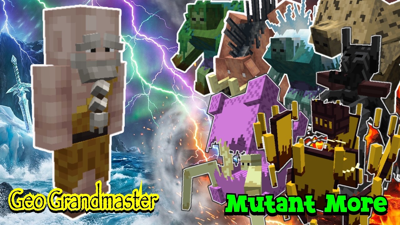 Geo Grandmaster VS Mutant More | Minecraft |Mobs Battle