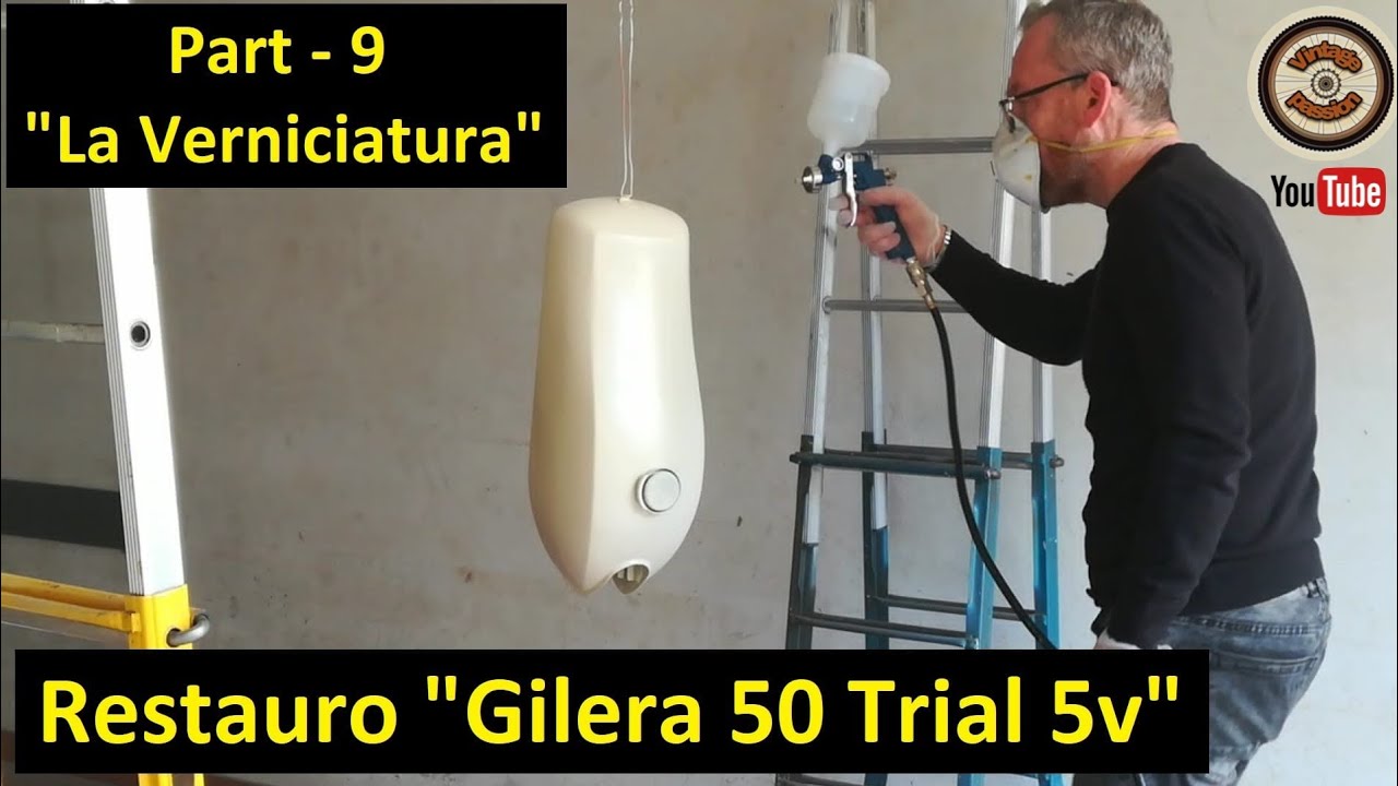 Restauro Gilera 50 Trial 5v - Part 9 - verniciatura moto