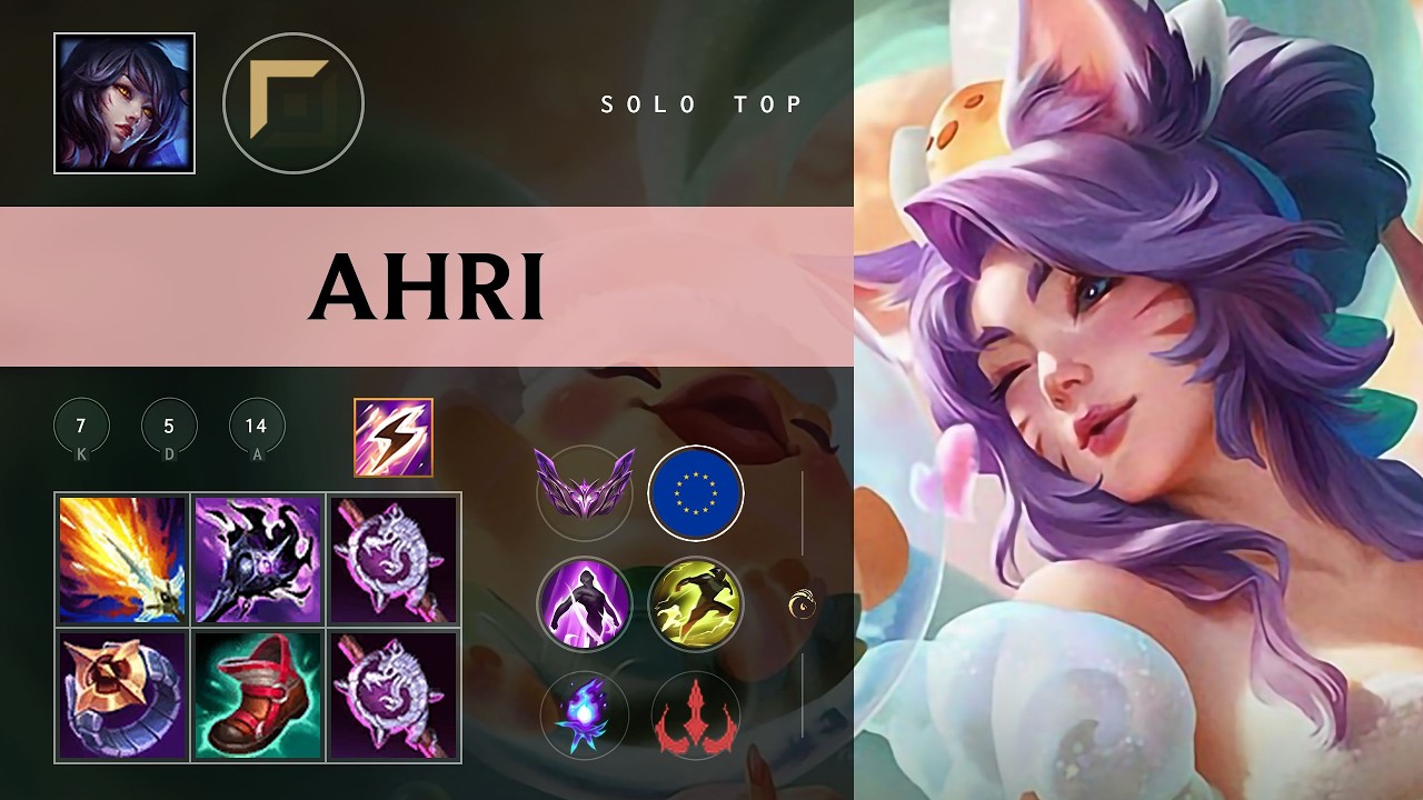 Ahri Top vs Irelia - EUW Master Patch 26.09