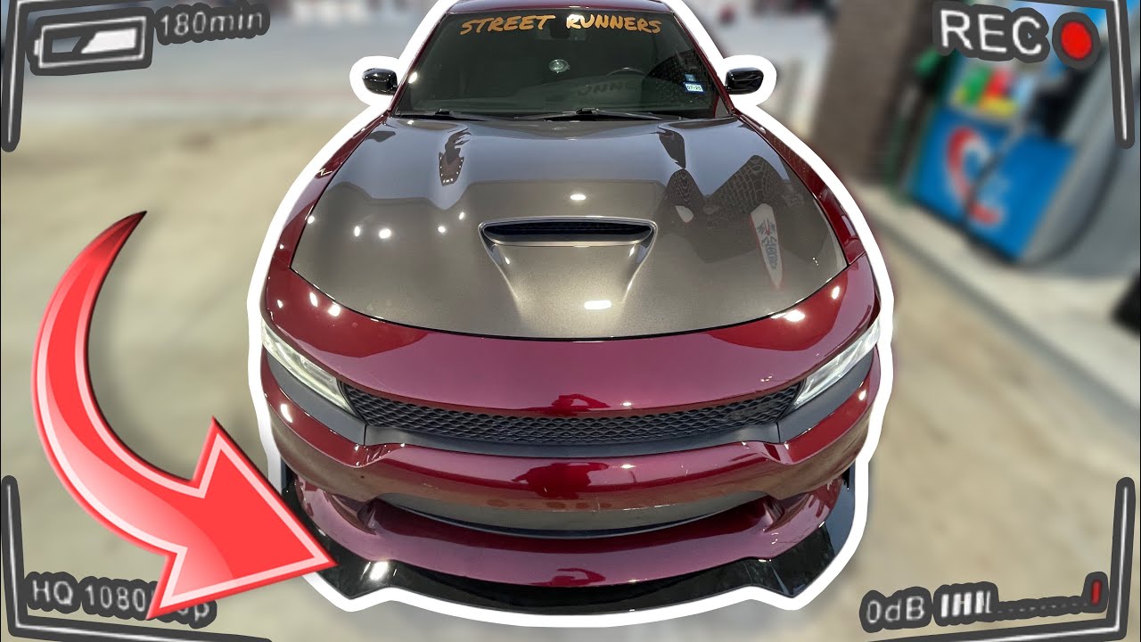 I INSTALLED A FRONT LIP SPLITTER ON DODGE CHARGER (DIY)‼️