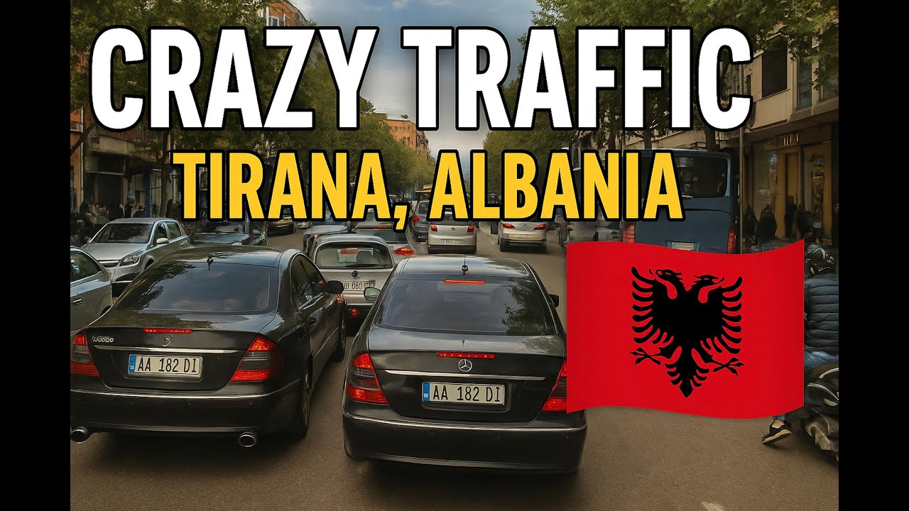 Crazy Traffic in Tirana, Albania 🇦🇱 | Real Urban Driving Experience