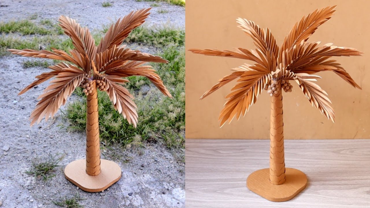 CARDBOARD PALM TREE 🌴 DIY Cardboard Decor Recycling Ideas | Perfect Display At Home | Arts & Crafts