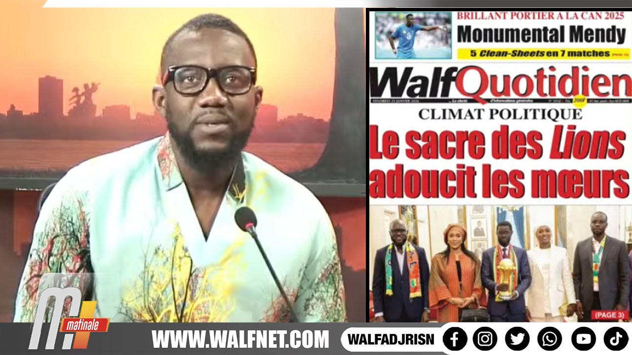 Revue de presse en WOLOF du 23 janvier 2026 sur walfadrji avec Omar Gueye