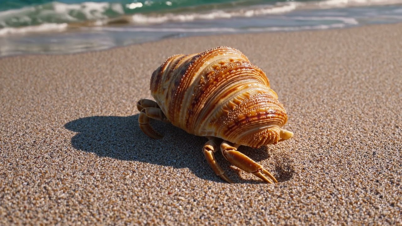 OpenAI Sora - Croissant Crab Beach Stroll