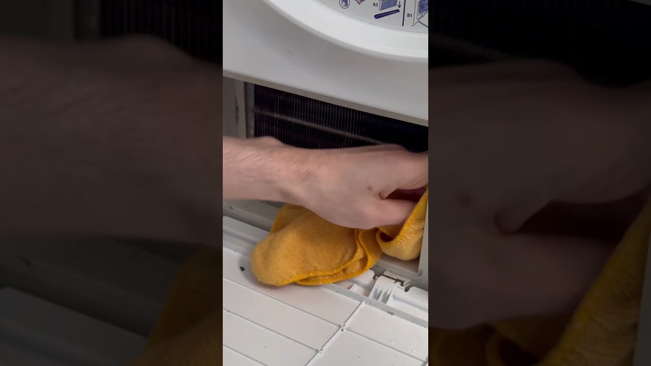 ASMR - Cleaning Hotpoint Heatpump Dryer after 3 months heavy use! #cleaning #dryer #asmr